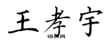 丁谦王孝宇楷书个性签名怎么写