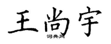 丁谦王尚宇楷书个性签名怎么写