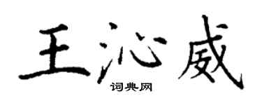 丁谦王沁威楷书个性签名怎么写