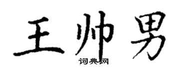 丁谦王帅男楷书个性签名怎么写