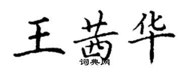 丁谦王茜华楷书个性签名怎么写