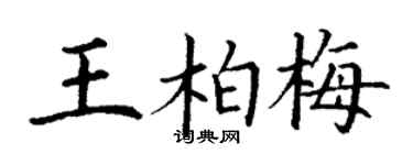 丁谦王柏梅楷书个性签名怎么写