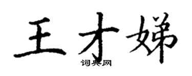 丁谦王才娣楷书个性签名怎么写
