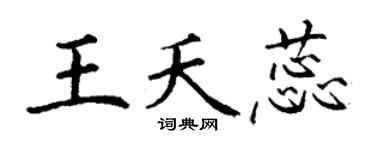 丁谦王夭蕊楷书个性签名怎么写