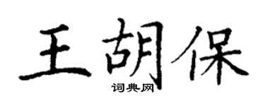 丁谦王胡保楷书个性签名怎么写
