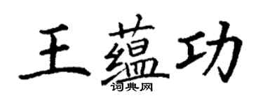 丁谦王蕴功楷书个性签名怎么写