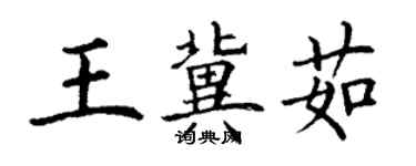 丁谦王冀茹楷书个性签名怎么写