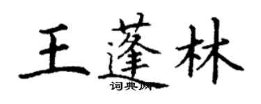 丁谦王蓬林楷书个性签名怎么写