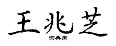 丁谦王兆芝楷书个性签名怎么写