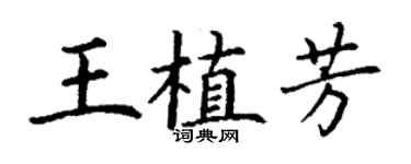 丁谦王植芳楷书个性签名怎么写