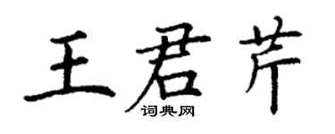 丁谦王君芹楷书个性签名怎么写