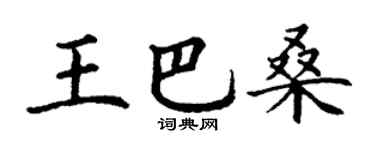 丁谦王巴桑楷书个性签名怎么写