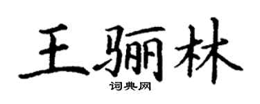 丁谦王骊林楷书个性签名怎么写