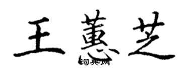 丁谦王蕙芝楷书个性签名怎么写