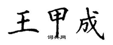 丁谦王甲成楷书个性签名怎么写