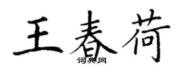丁谦王春荷楷书个性签名怎么写