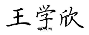 丁谦王学欣楷书个性签名怎么写