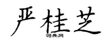 丁谦严桂芝楷书个性签名怎么写