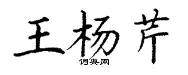 丁谦王杨芹楷书个性签名怎么写