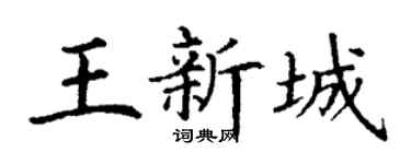 丁谦王新城楷书个性签名怎么写