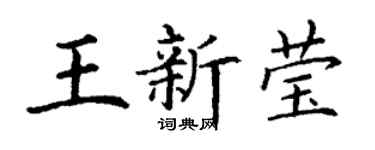 丁谦王新莹楷书个性签名怎么写
