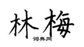 何伯昌林梅楷书个性签名怎么写