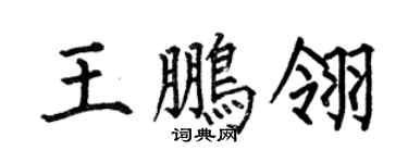 何伯昌王鹏翎楷书个性签名怎么写