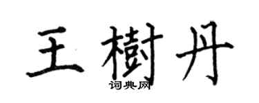 何伯昌王树丹楷书个性签名怎么写