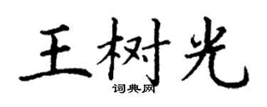 丁谦王树光楷书个性签名怎么写