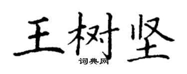 丁谦王树坚楷书个性签名怎么写