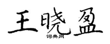 丁谦王晓盈楷书个性签名怎么写
