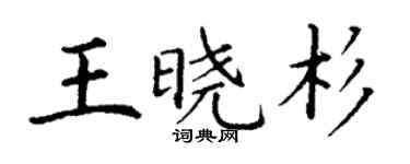 丁谦王晓杉楷书个性签名怎么写