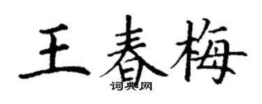 丁谦王春梅楷书个性签名怎么写