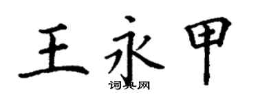 丁谦王永甲楷书个性签名怎么写
