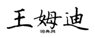 丁谦王姆迪楷书个性签名怎么写