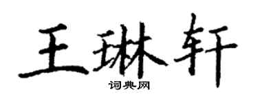 丁谦王琳轩楷书个性签名怎么写
