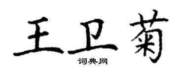 丁谦王卫菊楷书个性签名怎么写