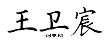 丁谦王卫宸楷书个性签名怎么写