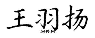 丁谦王羽扬楷书个性签名怎么写