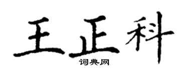 丁谦王正科楷书个性签名怎么写