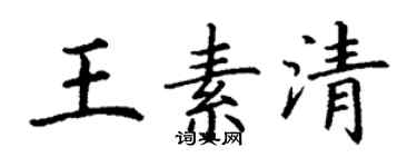 丁谦王素清楷书个性签名怎么写