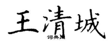 丁谦王清城楷书个性签名怎么写