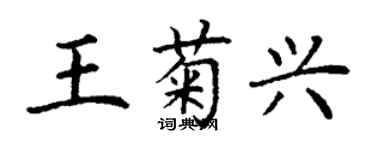 丁谦王菊兴楷书个性签名怎么写