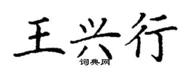 丁谦王兴行楷书个性签名怎么写