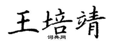 丁谦王培靖楷书个性签名怎么写