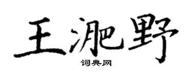 丁谦王淝野楷书个性签名怎么写