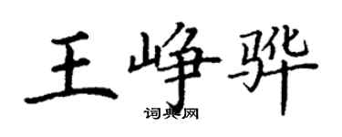 丁谦王峥骅楷书个性签名怎么写