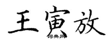 丁谦王寅放楷书个性签名怎么写