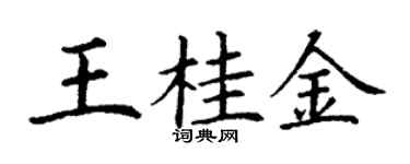 丁谦王桂金楷书个性签名怎么写