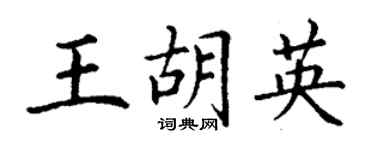 丁谦王胡英楷书个性签名怎么写